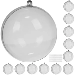 Átlátszó karácsonyi gömbök - 12 db-os szett Ruhhy (WNDR20508) - Image 1