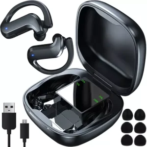 Vezeték nélküli Bluetooth fülhallgató - LED kijelzővel, beépített powerbankkal és microUSB töltőkábellel (WNDR20378)