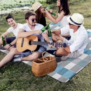 Összecsukható, vízálló strand/piknik szőnyeg – 200 x 200 cm (WNDR21077) - Image 6