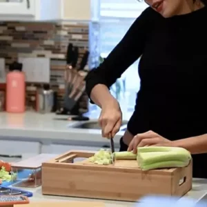 3 az 1-ben vágódeszka bambuszból, 4db tárolóedénnyel, 4db reszelővel (WNDR20205) - Image 6