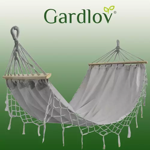 GARDLOV kényelmes kerti függőágy merevítőkkel és tárolózsákkal – 200x100cm (WNDR21079) - Image 7