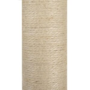 Macska mászóka szizálrostból készült kaparófával, kuckóval és plüss labdával - 71 cm (WNDR21712) - Image 6