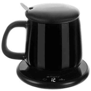 Kávé és tea melegítő kerámiából + csésze, kanál és tető (WNDR22125)