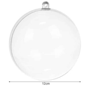 Átlátszó díszgömbök 12 cm, 5 darabos szett Ruhhy (WNDR22278) - Image 4