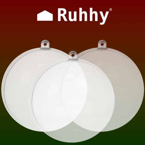 Átlátszó díszgömbök 12 cm, 10 darabos szett Ruhhy (WNDR22279) - Image 4