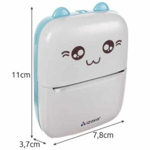 Mini cicás bluetooth-os thermo print fekete-fehér fotónyomtató - 10 db nyomtatótekerccsel (WNDR22272) - Image 3