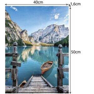 Braies-tó - felnőtt kifestő számozott sablonnal, ecsetekkel és festékkel 40 x 50 cm (WNDR22785) - Image 4