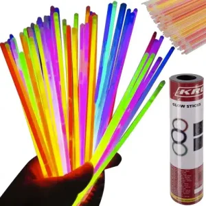 Fluoreszkáló rudak karkötőnek - 100 db + csatok (WNDR22889)