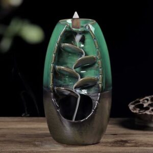 Kerámia folyékony füst füstölőkúp tartó - vízesés, 55 db kúppal (WNDR22655) - Image 4