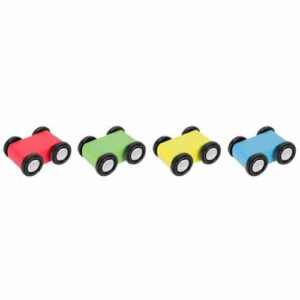 Interaktív, fából készült autós csúszdapálya 4 darab különböző színű kisautóval (WNDR22457) - Image 4