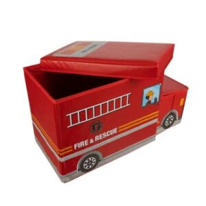 Tűzoltóautó alakú praktikus kis szék és tároló láda Kruzzel (WNDR22489) - Image 5