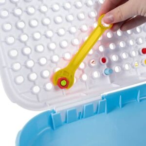 107 darabos kreatív mozaik játék praktikus hordozható bőröndben, melyhez csavarhúzó és számos színes kiegészítő tartozik (WNDR22444) - Image 5