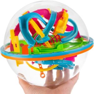3D átlátszó labdába zárt ügyességi játék 138 feladvánnyal (WNDR23449)