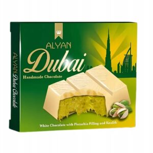 Alyan Dubai pisztácia fehér csokoládé – 100g - Image 2