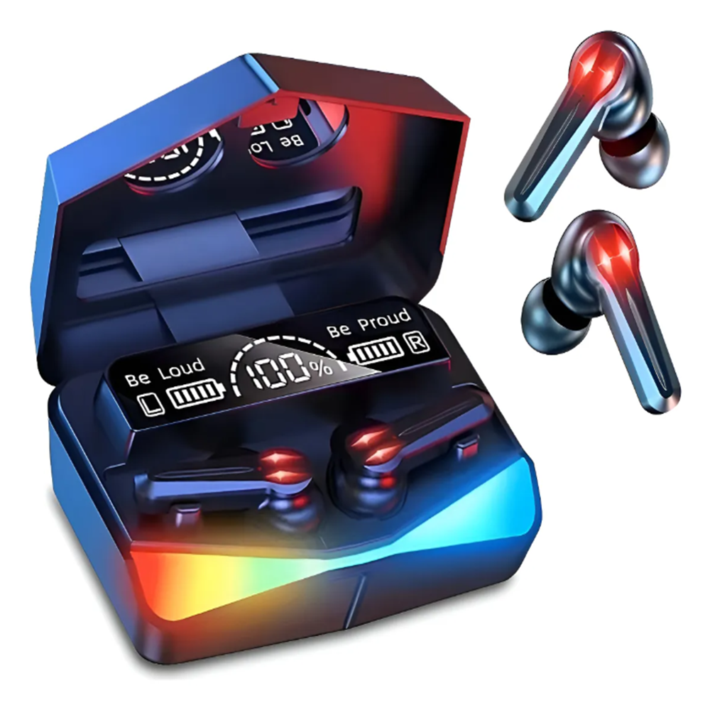 DAMIX M28 TWS vezeték nélküli gamer fülhallgató – Bluetooth kapcsolat, LED kijelzős töltőtokkal (BBD) - Image 2