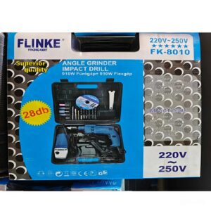 Flinke 28 részes elektromos szerszámkészlet – ütvefúró és sarokcsiszoló készlet hordtáskában, tartozékokkal FK8010 (BBA) - Image 1