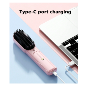 Hordozható USB-s hajkiegyenesítő fésű – kerámia bevonattal, állítható hőfokkal és kiegészítőkkel ZFS-58 (BBD) - Image 4