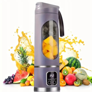 Hordozható smoothie mixer és gyümölcscentrifuga – mini turmixgép palackkal, friss gyümölcslevekhez és turmixokhoz HS860 (BBM) - Image 1