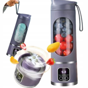 Hordozható smoothie mixer és gyümölcscentrifuga – mini turmixgép palackkal, friss gyümölcslevekhez és turmixokhoz HS860 (BBM) - Image 4