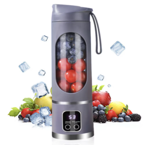 Hordozható smoothie mixer és gyümölcscentrifuga – mini turmixgép palackkal, friss gyümölcslevekhez és turmixokhoz HS860 (BBM) - Image 5