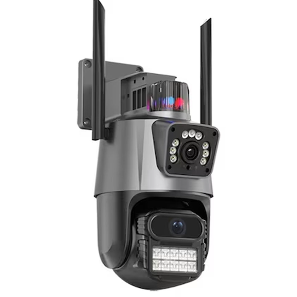 Kültéri Wi-Fi IP Kamera 6MP – dupla lencse, beépített sziréna, éjjellátó,IP67, automatikus követés biztonsági kamera 7100E (BBD) - Image 4