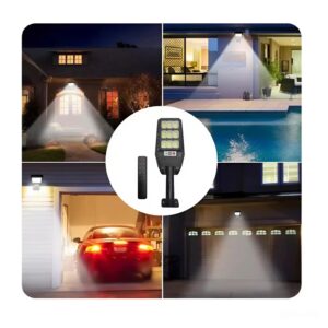 Kültéri napelemes led lámpa IP65 védelemmel – mozgásérzékelős, távirányítós kivitel YC-L100 (BBD) - Image 4