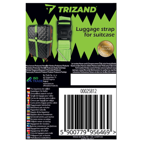 Trizand 25812 poggyászheveder – állítható, erős pánt bőröndökhöz (WNDR25812) - Image 7