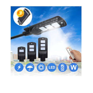 Napelemes 90W LED utcai lámpa – IP66 vízálló kültéri világítás távirányítóval, fekete színben, oszlopra szerelhető TYN-LED (BBD) - Image 4
