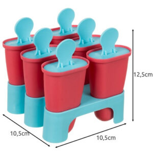 RUHHY 6 részes jégkrém készítő forma – BPA-mentes, újrafelhasználható – Rózsaszín & Kék (WNDR24248) - Image 7