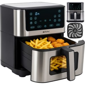 RUHHY XXL Air Fryer 8L – Egészséges ételek, óriási kapacitás, nulla bűntudat (WNDR25512)