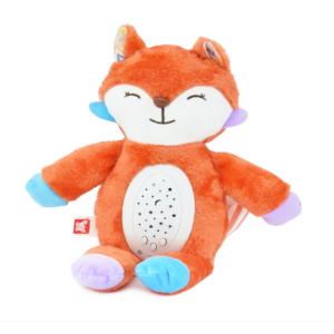 Zenélő és világító plüss róka – megnyugtató alvótárs gyerekeknek, pihentető éjszakákhoz (BBJ) - Image 4