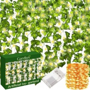 GARDLOV LED-es valósághű borostyán dekoráció kül- és beltérre – 25 m, 960 levél (WNDR24538)