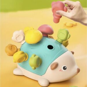 Szenzoros süni játék – 12 színes tüske, oktató puzzle kisgyermekeknek (WNDR24759) - Image 2