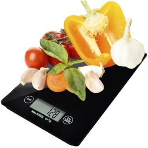 Ruhhy elektronikus konyhai mérleg – pontos mérés, modern dizájn - 5 kg (WNDR24211)