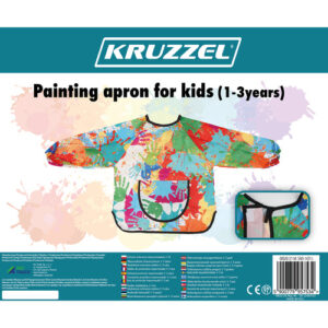 KRUZZEL gyermek vízálló kötény – festéshez, főzéshez és kreatív játékhoz - 1–3 éves korig (WNDR26121) - Image 7
