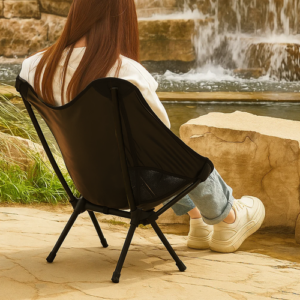 TRIZAND összecsukható kempingszék szabadtéri kalandokhoz - fekete (WNDR25074) - Image 4