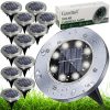 12 Darabos Napelemes Kerti LED Lámpa Szett – IP65 Vízálló – Hideg Fehér Fény – Rozsdamentes Acél (WNDR24001)