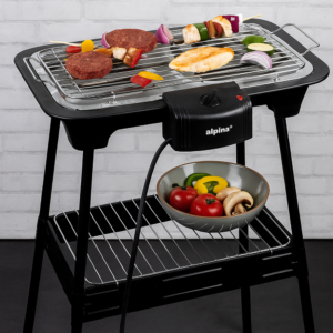 Alpina elektromos BBQ grill – 2000 W, állítható hőfokszabályzóval és fényjelzővel (EDC) - Image 2
