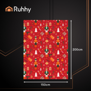 Ruhhy karácsonyi flanel ágytakaró diótörő mintával – puha, meleg pléd 150x200 cm (WNDR26607) - Image 3