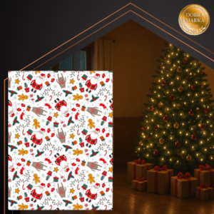 Ruhhy karácsonyi flanel ágytakaró –  vidám ünnepi dekoráció mintás, puha meleg pléd 130x170 cm (WNDR26608) - Image 4