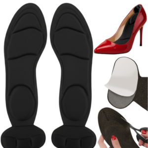 Ruhhy párnázott magassarkú talpbetét – fekete színű, légáteresztő, csúszásgátlós 35–42 méretre vágható, kényelmes viselet egész napra (WNDR26482)