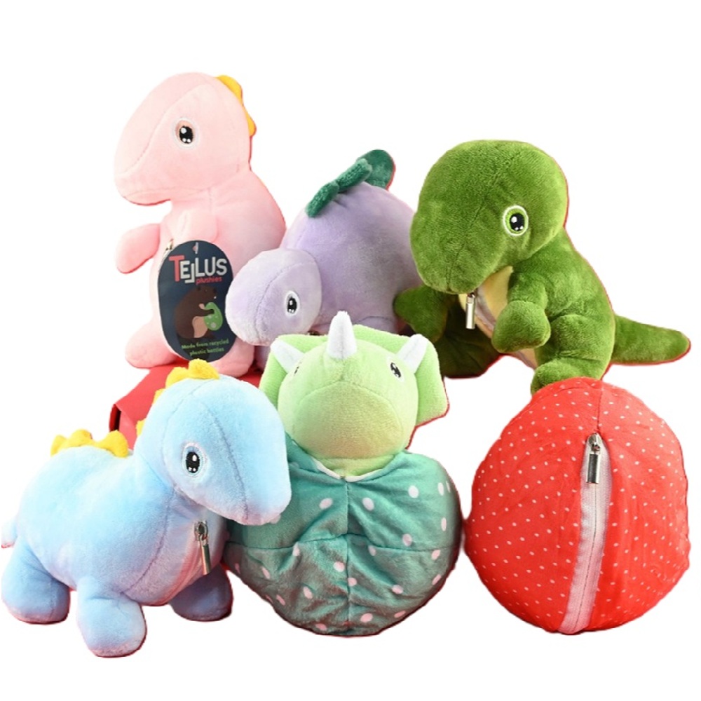 Tejlus tojásban rejtőző kifordítható plüss dinoszaurusz – puha baba dínó játék gyerekeknek 25 cm (EDC) - Image 3