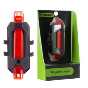 Trizand USB újratölthető kerékpár lámpa – 2 × CREE T6 LED, vízálló, kompakt 7,5 × 3,3 cm, első és hátsó világítás (WNDR18671)