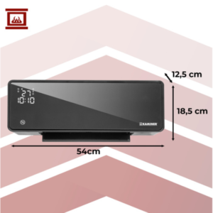 Zelvion Kaminer 2000W elektromos fali fűtőtest – dupla teljesítmény energiatakarékos, beltéri fűtés -fekete (WNDR26399) - Image 8