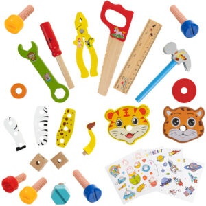 Kruzzel fa szerszámos doboz – DIY építőjáték gyerekeknek (WNDR26581) - Image 4