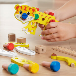 Kruzzel fa szerszámos doboz – DIY építőjáték gyerekeknek (WNDR26581) - Image 3