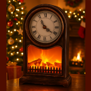 Dekoratív kandallóóra római számlappal – elegáns vintage stílusú díszóra 25×14×40 cm SP-22 (BBD) - Image 2