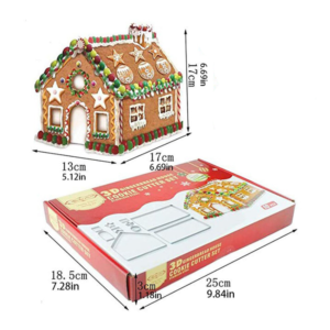 Karácsonyi mézeskalács ház készítő szett – komplett sütőforma és dekorációs készlet édes alkotáshoz (BLLV) - Image 3