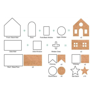 Karácsonyi mézeskalács ház készítő szett – komplett sütőforma és dekorációs készlet édes alkotáshoz (BLLV) - Image 4