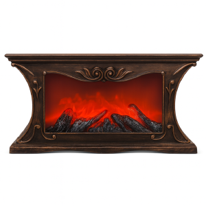 LED dekoratív díszkandalló lángeffekttel – valósághű lánghatású hangulatfény, 23×45cm -barna SP-90 (BBD)